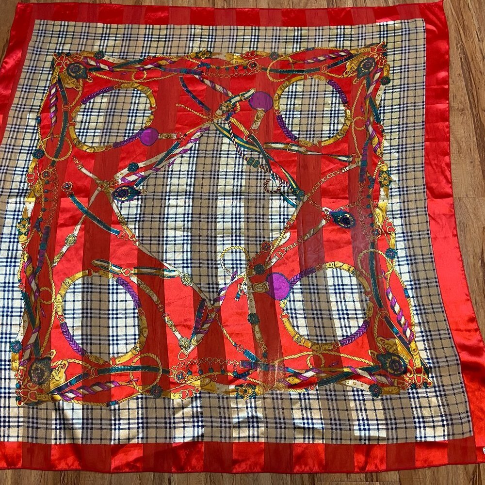 Vintage Scarf Large 41 X 41